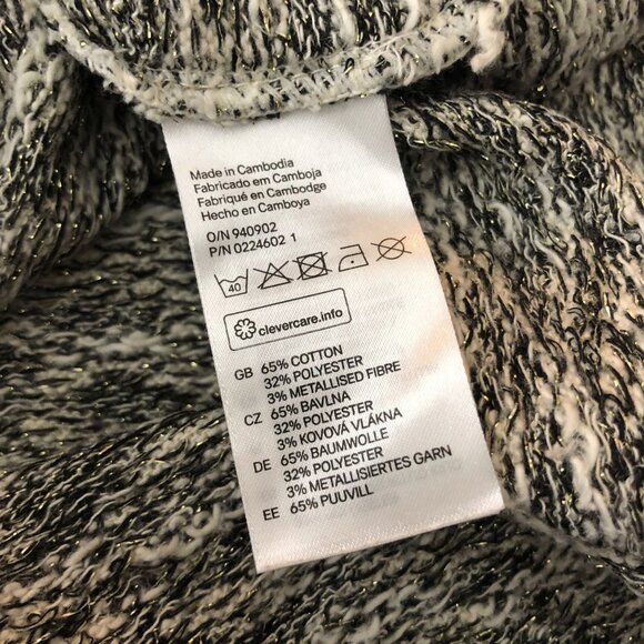 H&M Divided Womens Leopard Print Knit Top Gold Black Metallic Size S - Picture 4 of 4